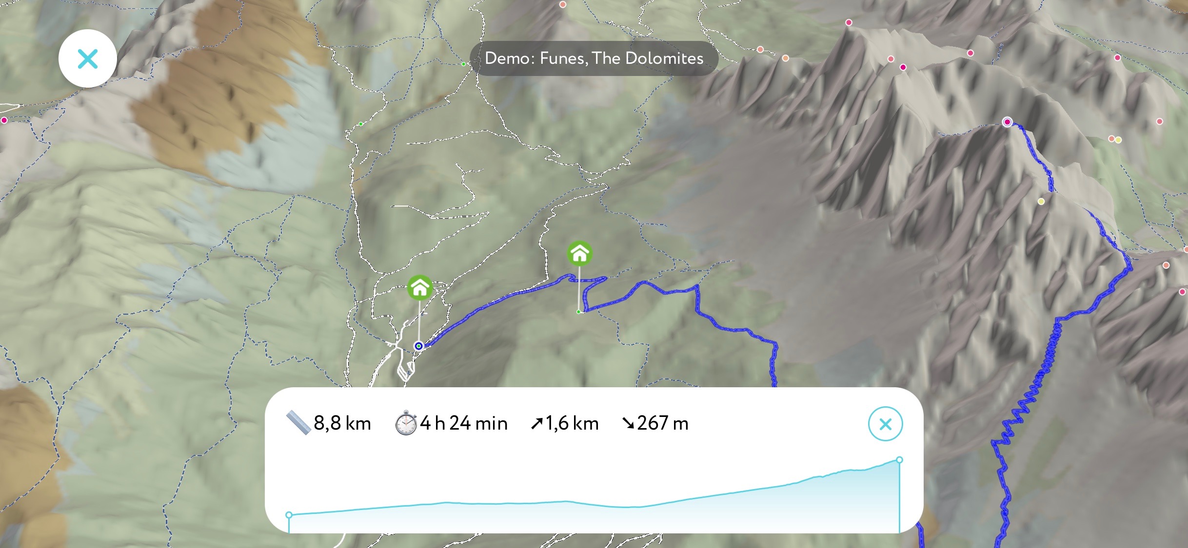 3D Map Hiking Trail