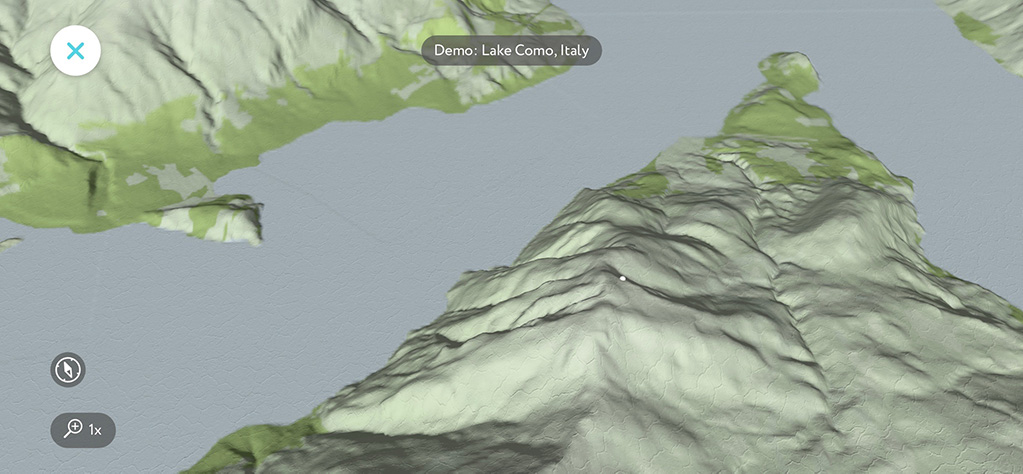 Lago di Como nella mappa 3D