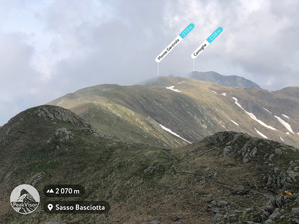 Monte Garzirola and Camoghe, Swiss Italian border