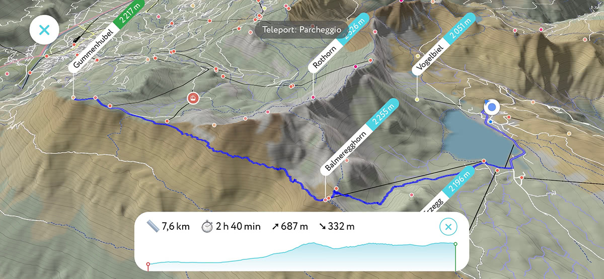 3D map of Melchsee-Frutt - Gummenhubel trail