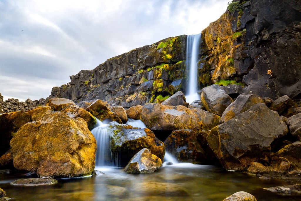 Öxarárfoss Waterfall, Þingvellir National Park, Iceland
