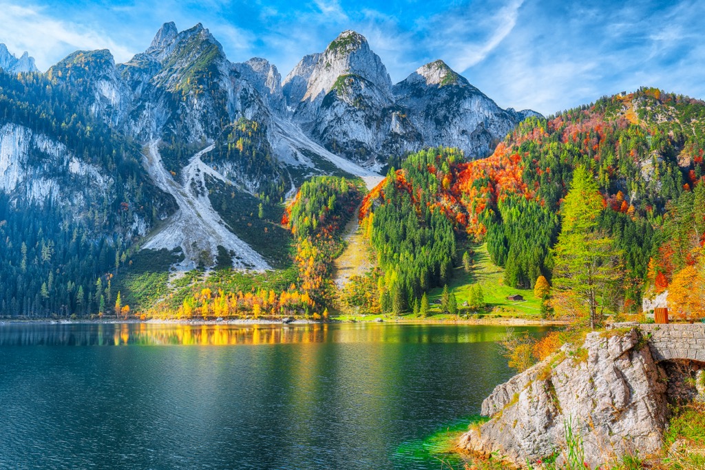 The Dachstein Mountains feature some of the most striking deciduous forests in the Alps. Dachstein Mountains