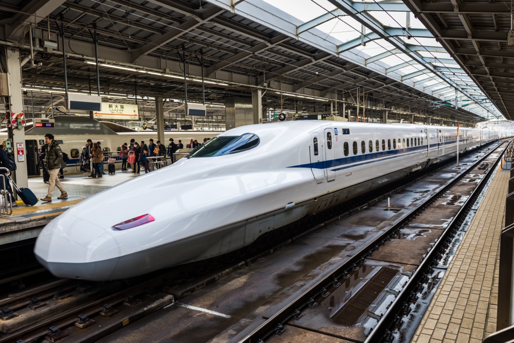 The high-speed bullet trains of Japan. Japan Skiing