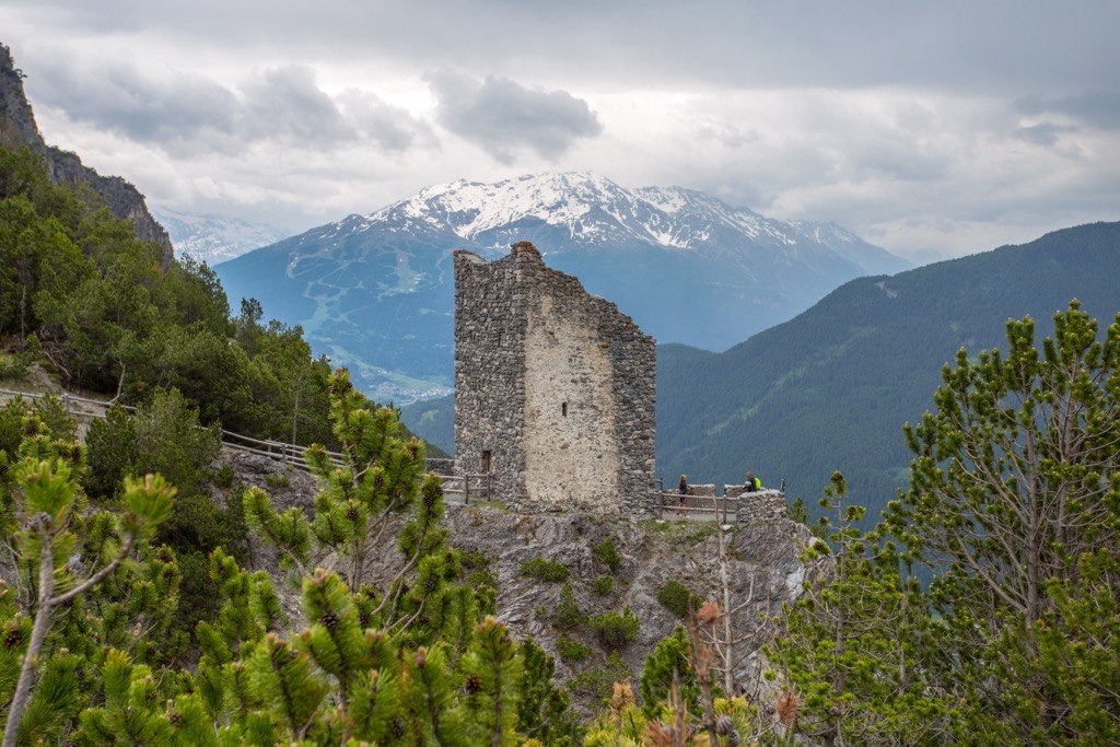 One of the Torre di Fraele in Valle di Fraele. Livigno Alps