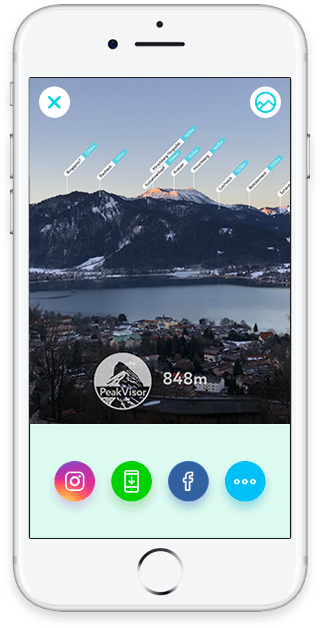 Augmented Peaks above Tegernsee Bavaria