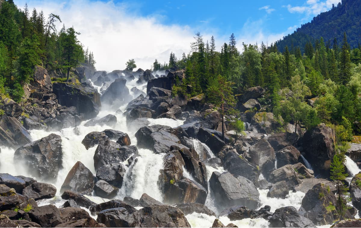 Uchar Falls. Altai State Natural Biosphere Reserve