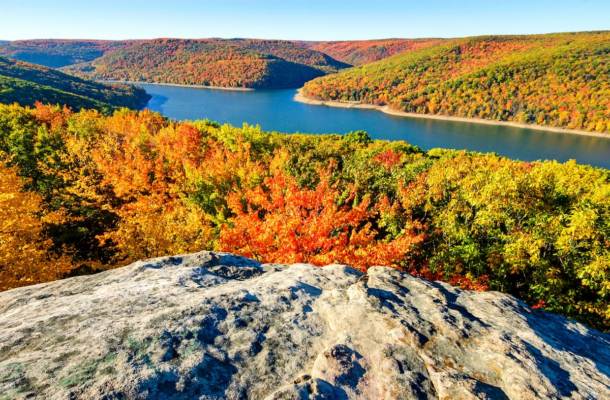 Dramatic Fall Overlook at Allegheny National Forest