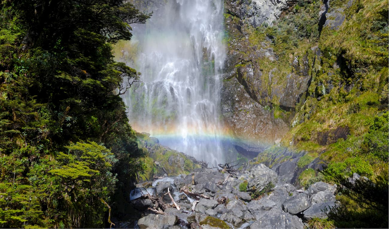 Waterfall. Arthur's Pass
