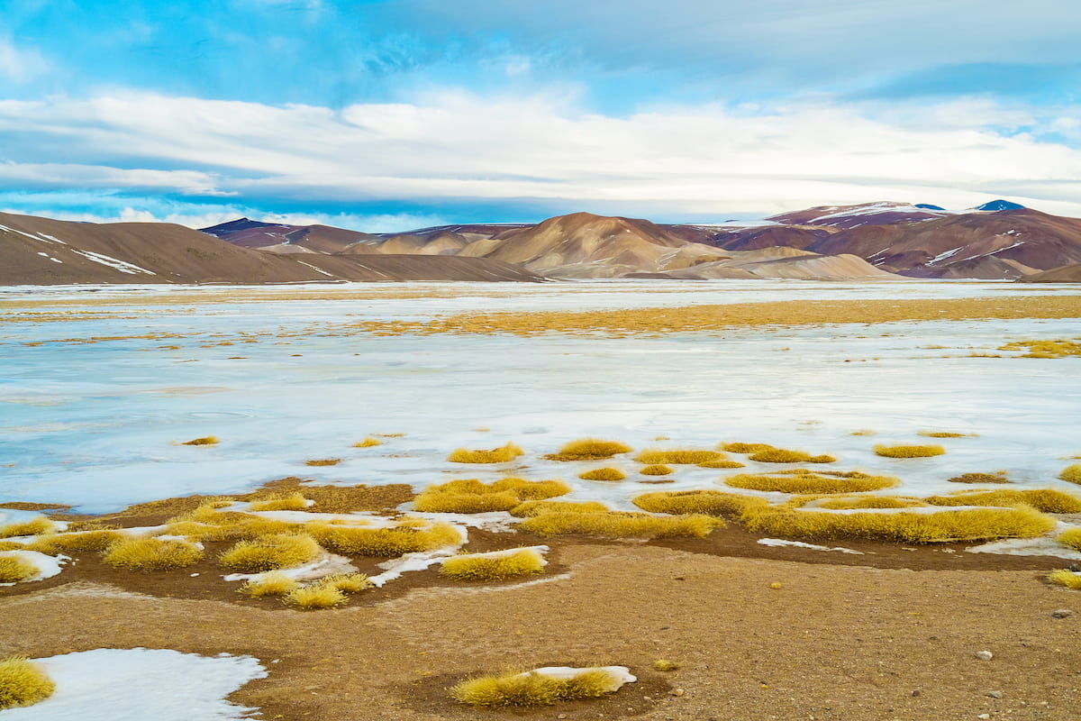 Landscape in Parque Nacional Nevado Tres Cruces, Atacama desert