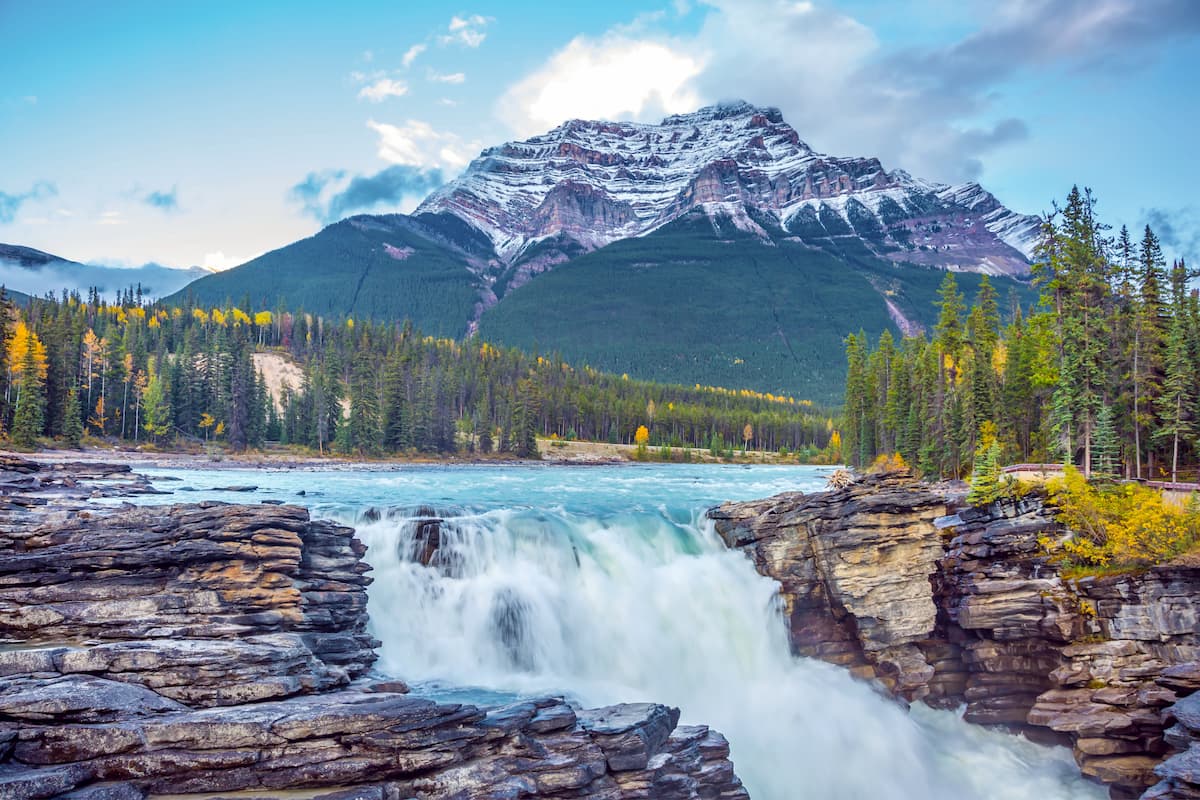 Athabasca Falls in Jasper National Park