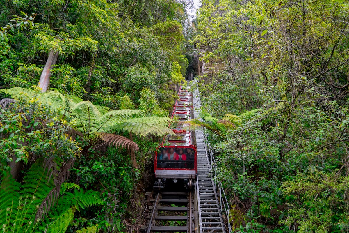 Scenic Railway at the Blue Mountains, Sydney Australia