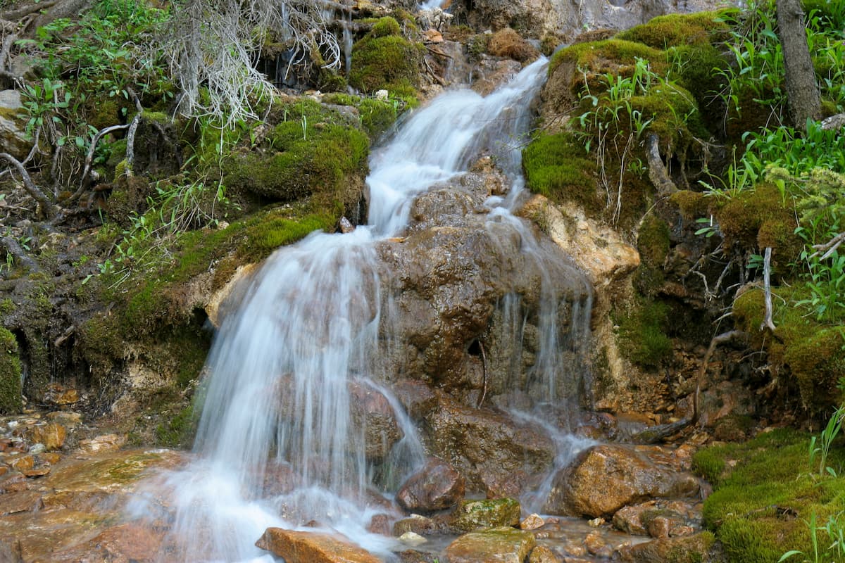 Small water fall near Crystal Lake Montana