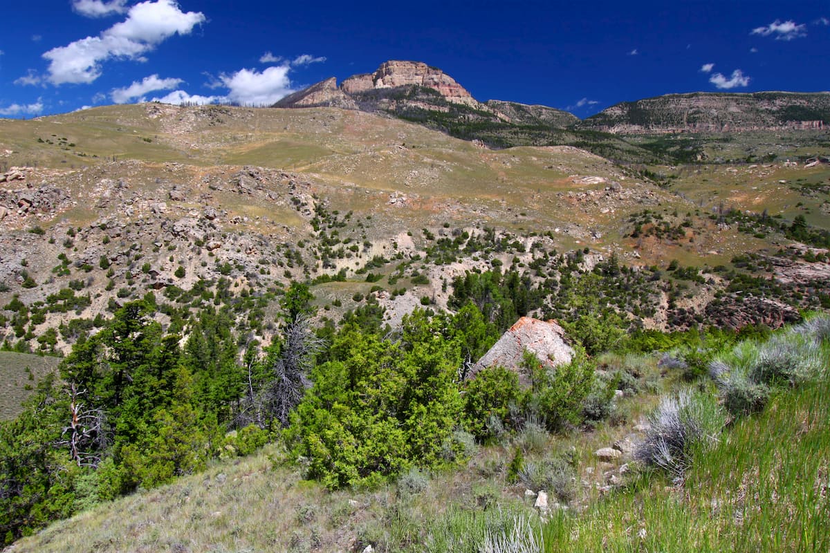 Rugged mountain scenery of the Bighorn National Forest