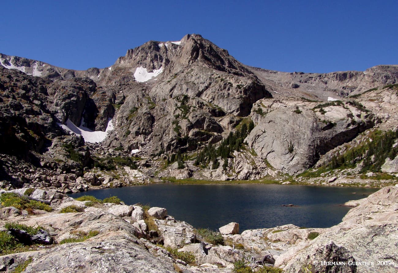 Bluebird Lake, Ouzel Peak. Boulder County