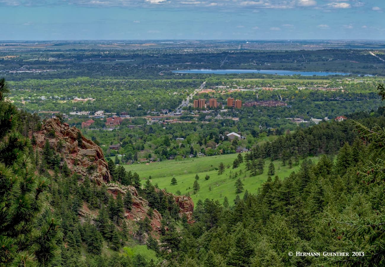 University of Colorado from Saddle Rock Trail. Boulder County