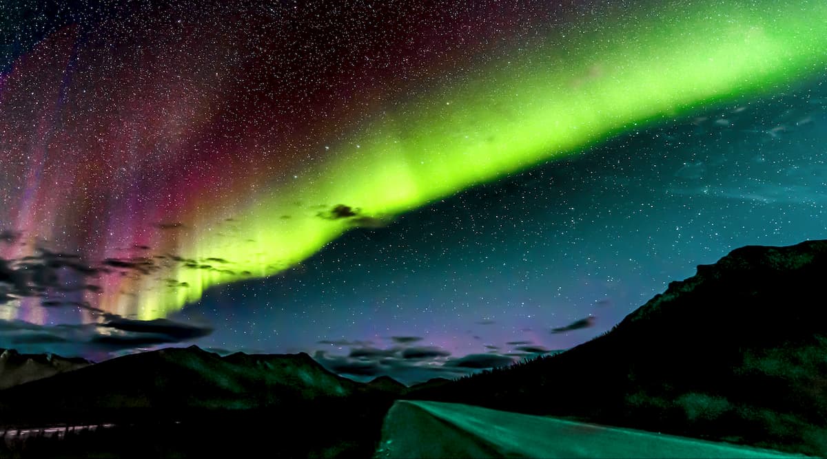 Northern Lights in the Dalton Highway, Brooks Range, Alaska
