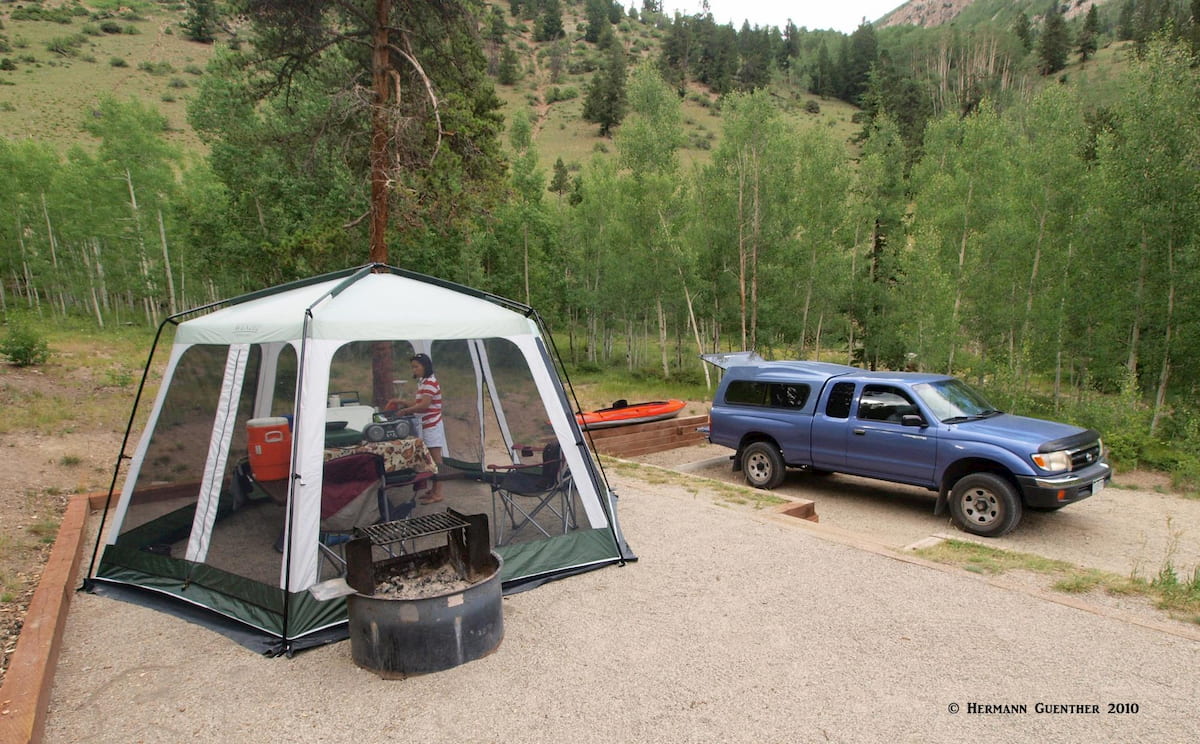 Camping near Buena Vista. Buffalo Peaks Wilderness