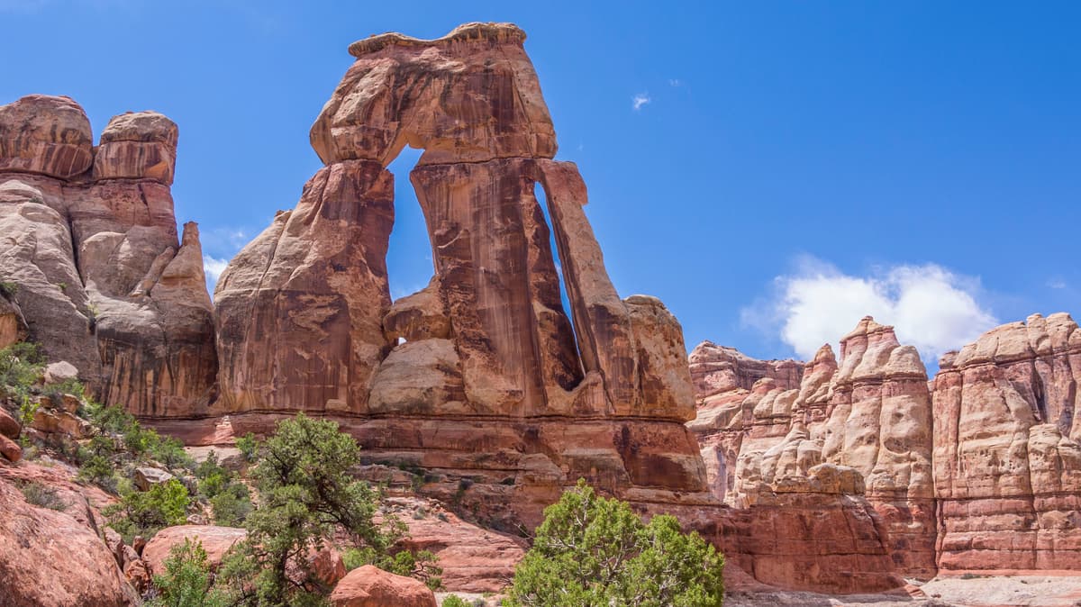 Canyonlands National Park Needles District   Canyonlands NP Needles District Druid Arch 