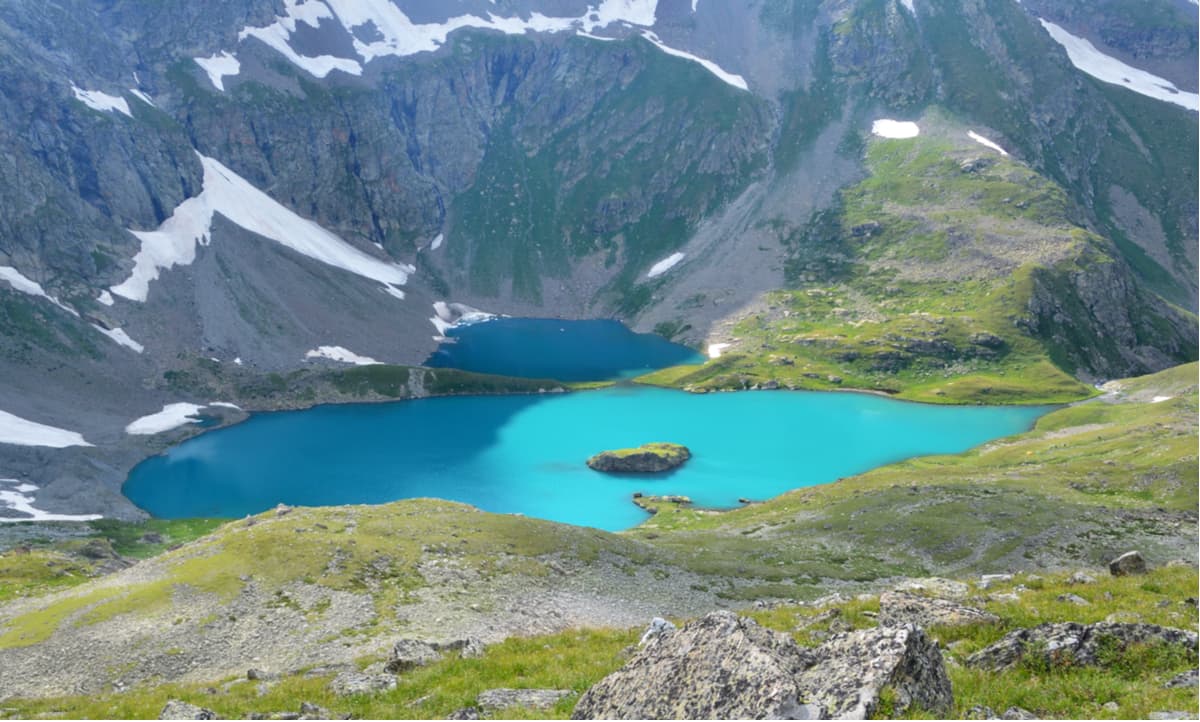 Western Caucasus, Imeretinskoye lake in summer