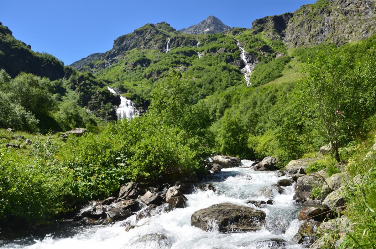 Imeretinsky Falls. Greater Caucasus Range