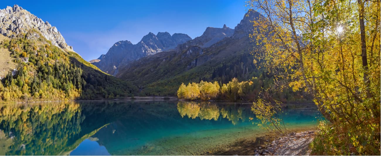 Lake Kardyvach. Greater Caucasus Range