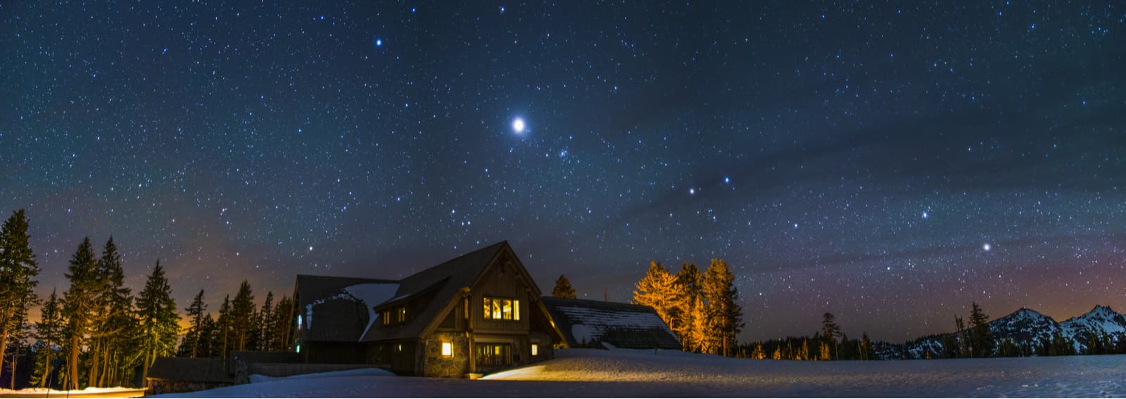 Crater Lake Lodge at Night