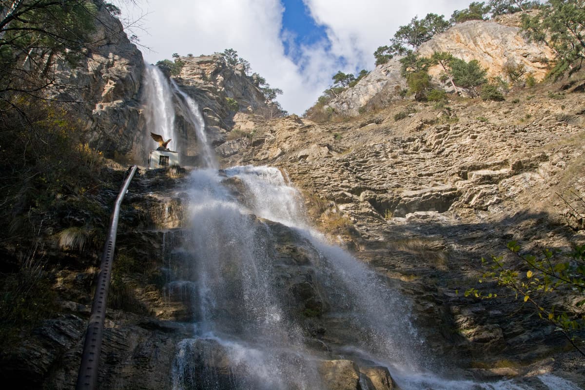Crimea. Uchan-Su waterfall.