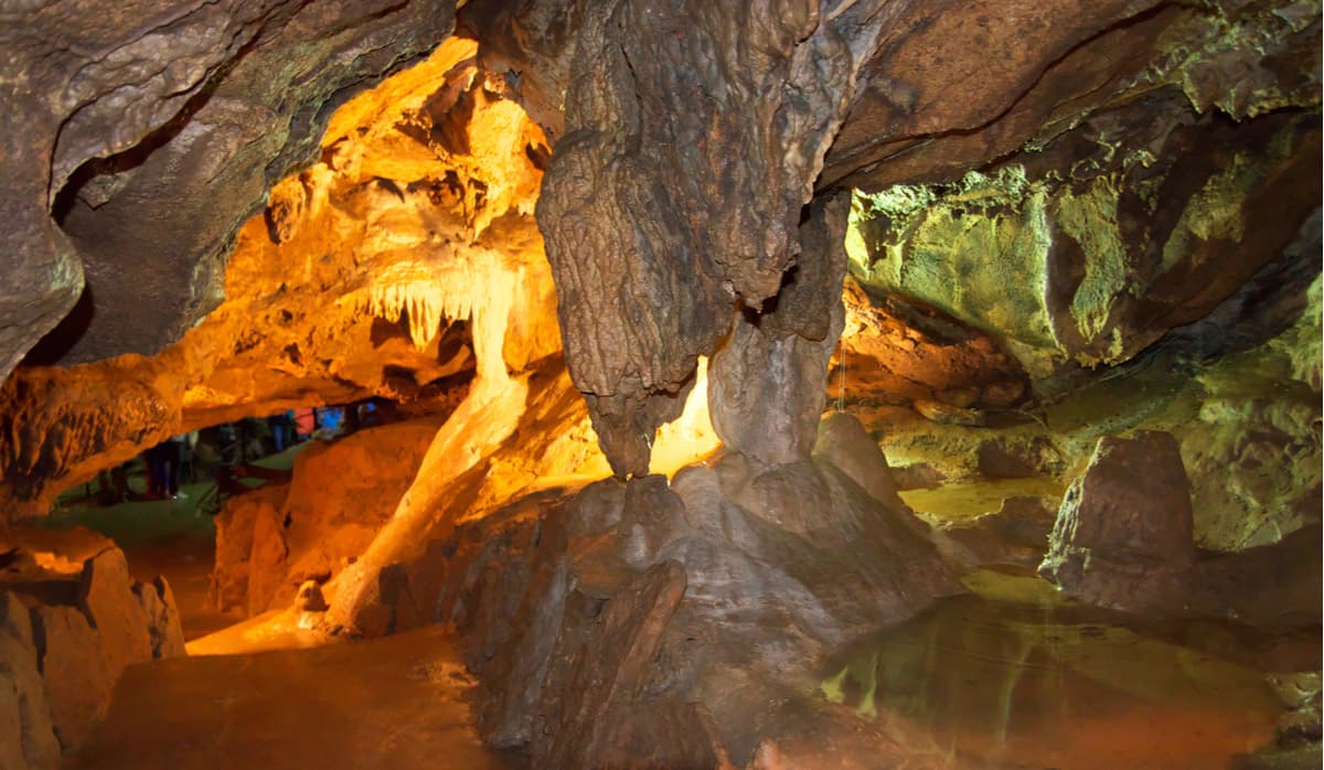 Crimea. The Red Cave.