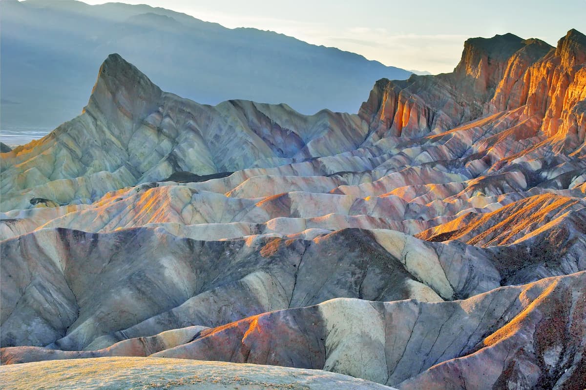 Zabriskie Point. A beautiful and well-known part of Death Valley National Park