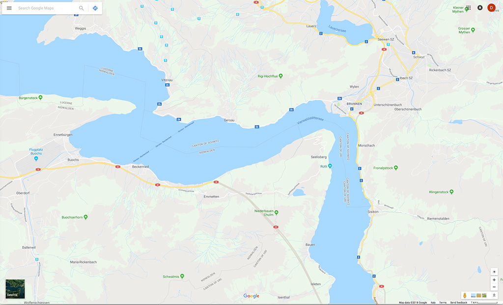 Fronalpstock in Google Maps