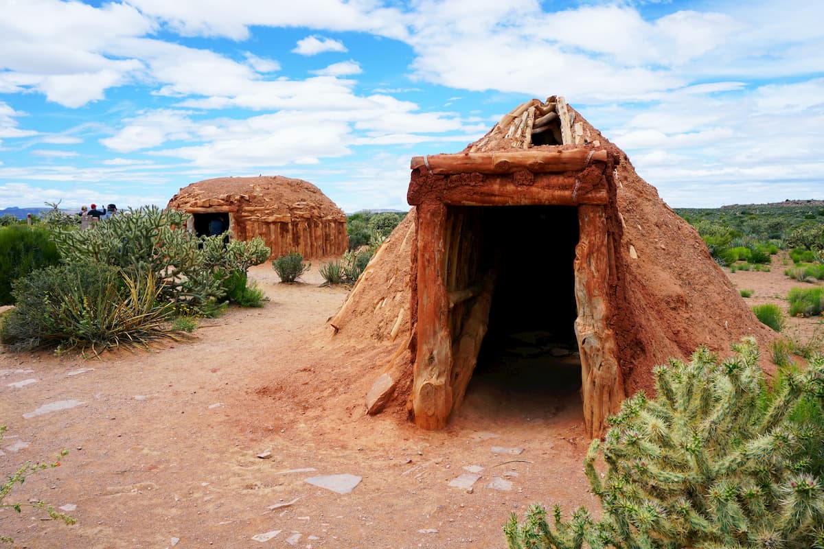 Native American house of Hualapai tribe in Grand Canyon