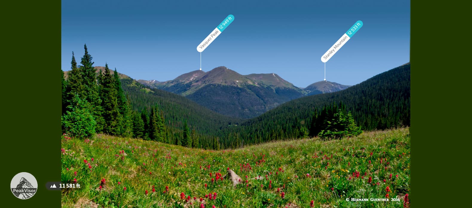 Vasquez Peak and Stanley Mountain