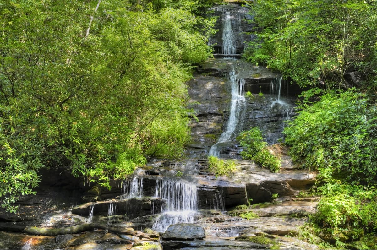 Tom Branch Falls in the Deep Creek Area