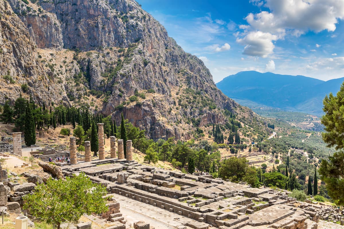 Temple of Apollo in Delphi, Greece 