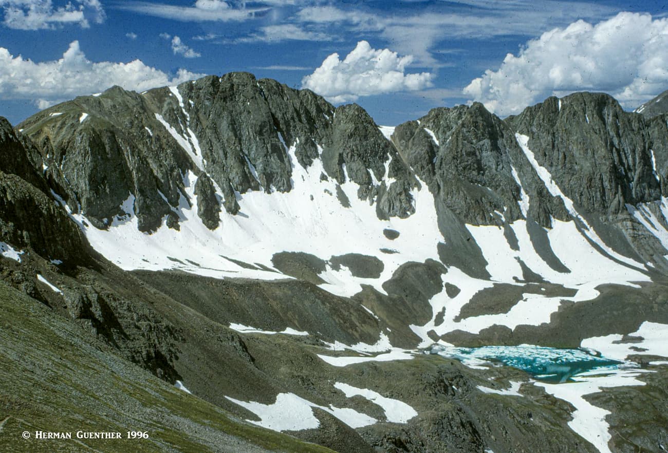 American Basin, Sloan Lake from below Handies Peak