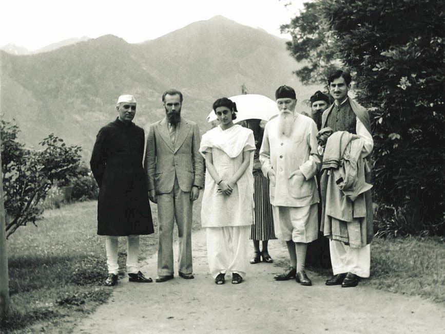 Jawaharlal Nehru, Indira Gandhi und Nicholas Roerich