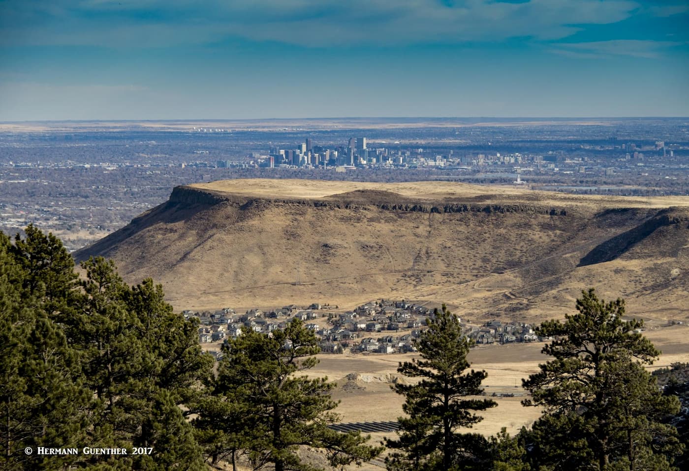 North Table Mountain, Denver from Belcher Hill Trail