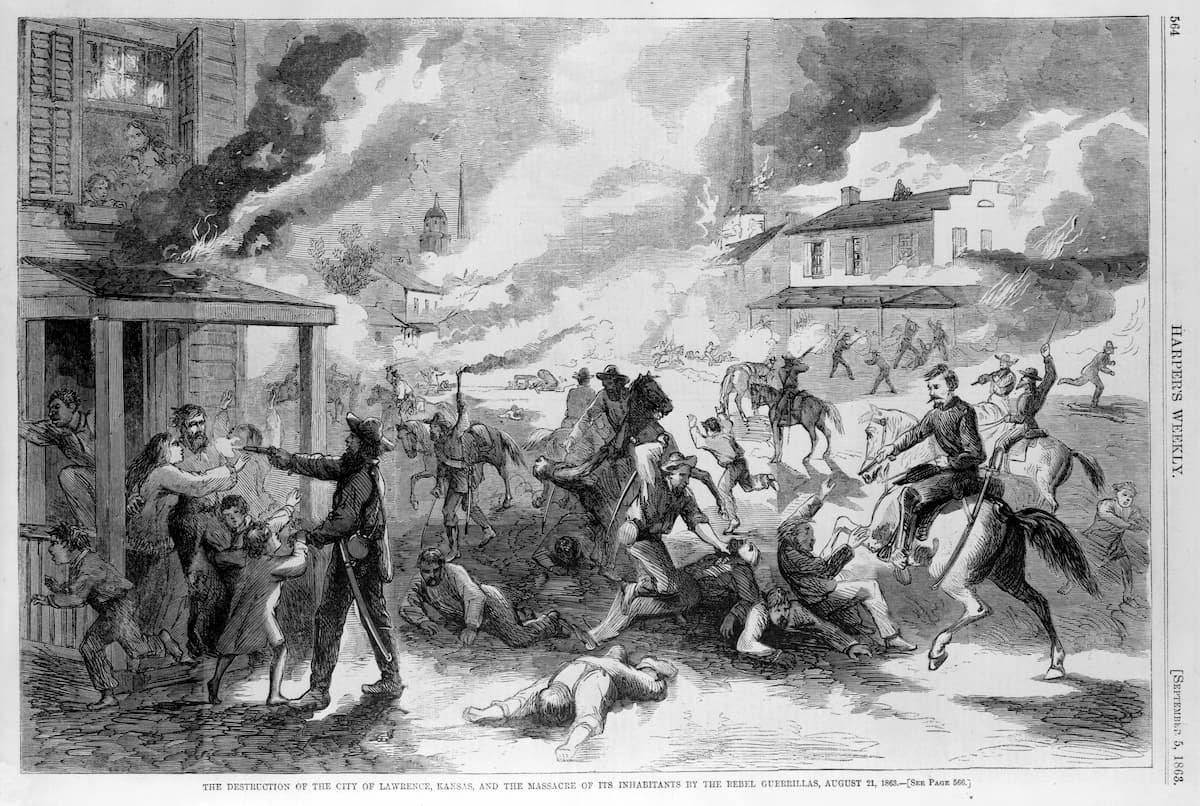 The Civil War, The destruction of the city of Lawrence, Kansas