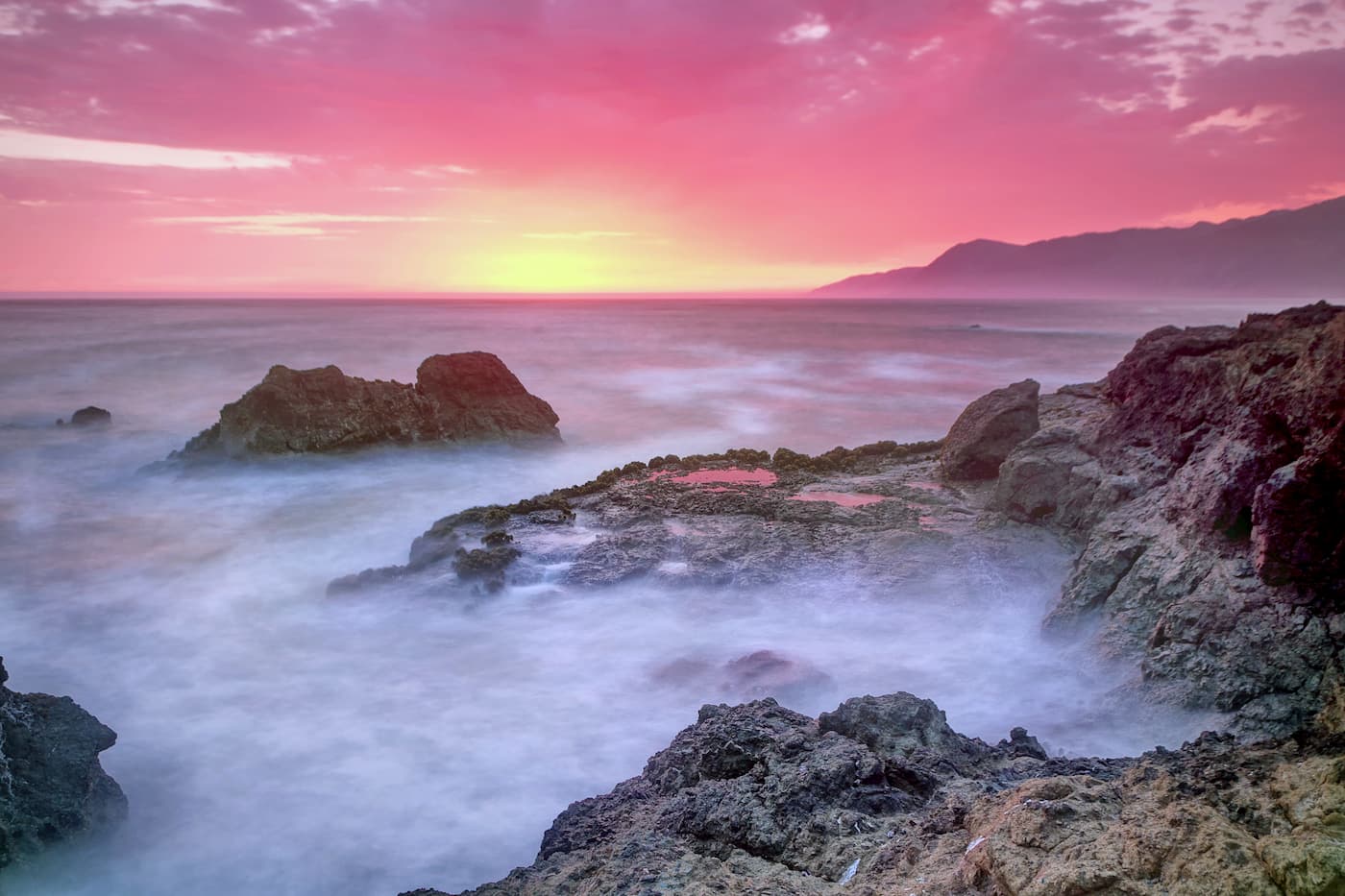 King Range Wilderness. King Range meets the Pacific Ocean