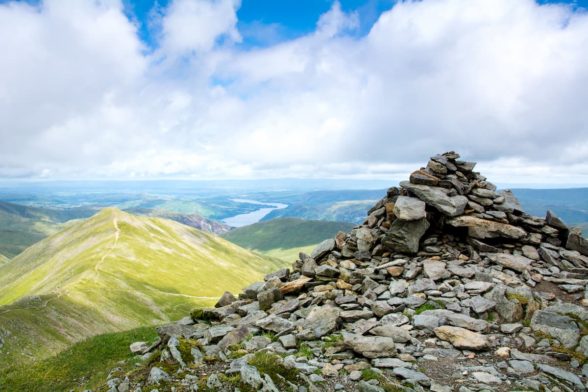 Helvellyn Summit Crag, Lake District National park. England