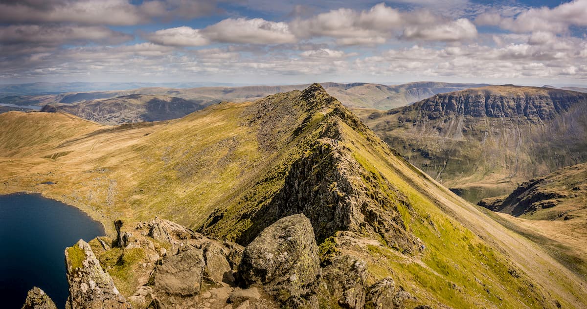 View from the top of Helvellyn Lake Districk, Lake District National park. England