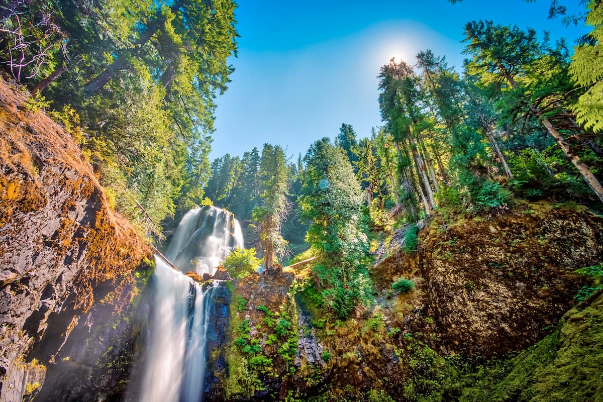 Falls Creek Falls in Gifford Pinchot National Forest