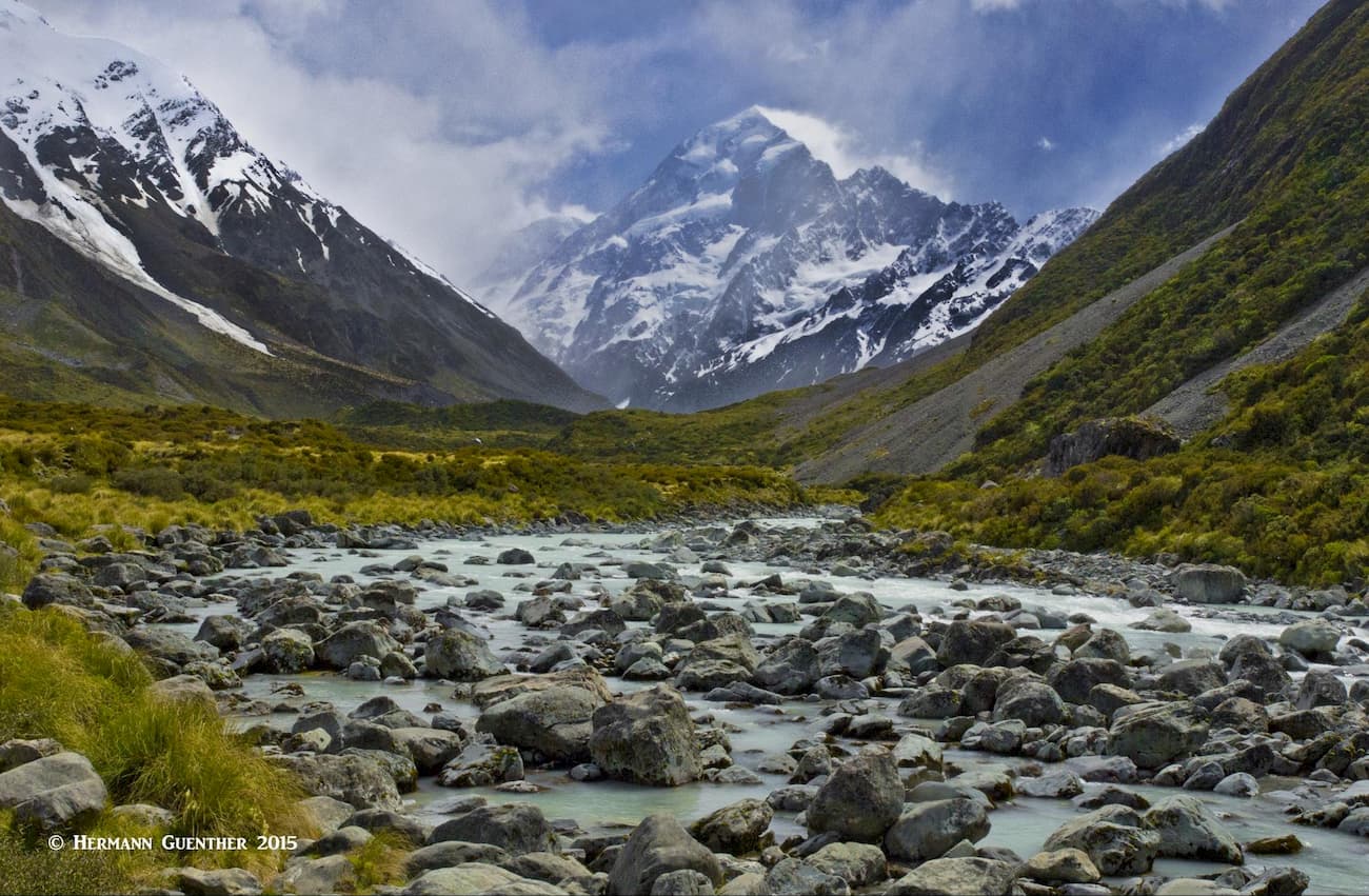 Mount Cook and Hooker River