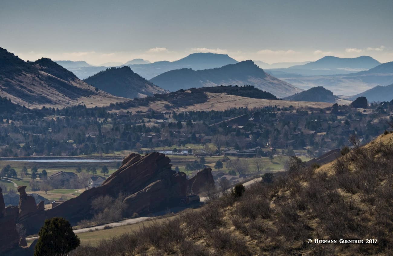 Morning Shadows from Lower Castle Trail. Mount Falcon Park