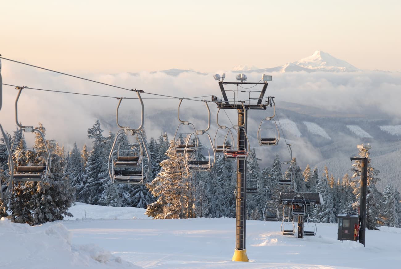 Ski lifts at Timberline in Mt. Hood