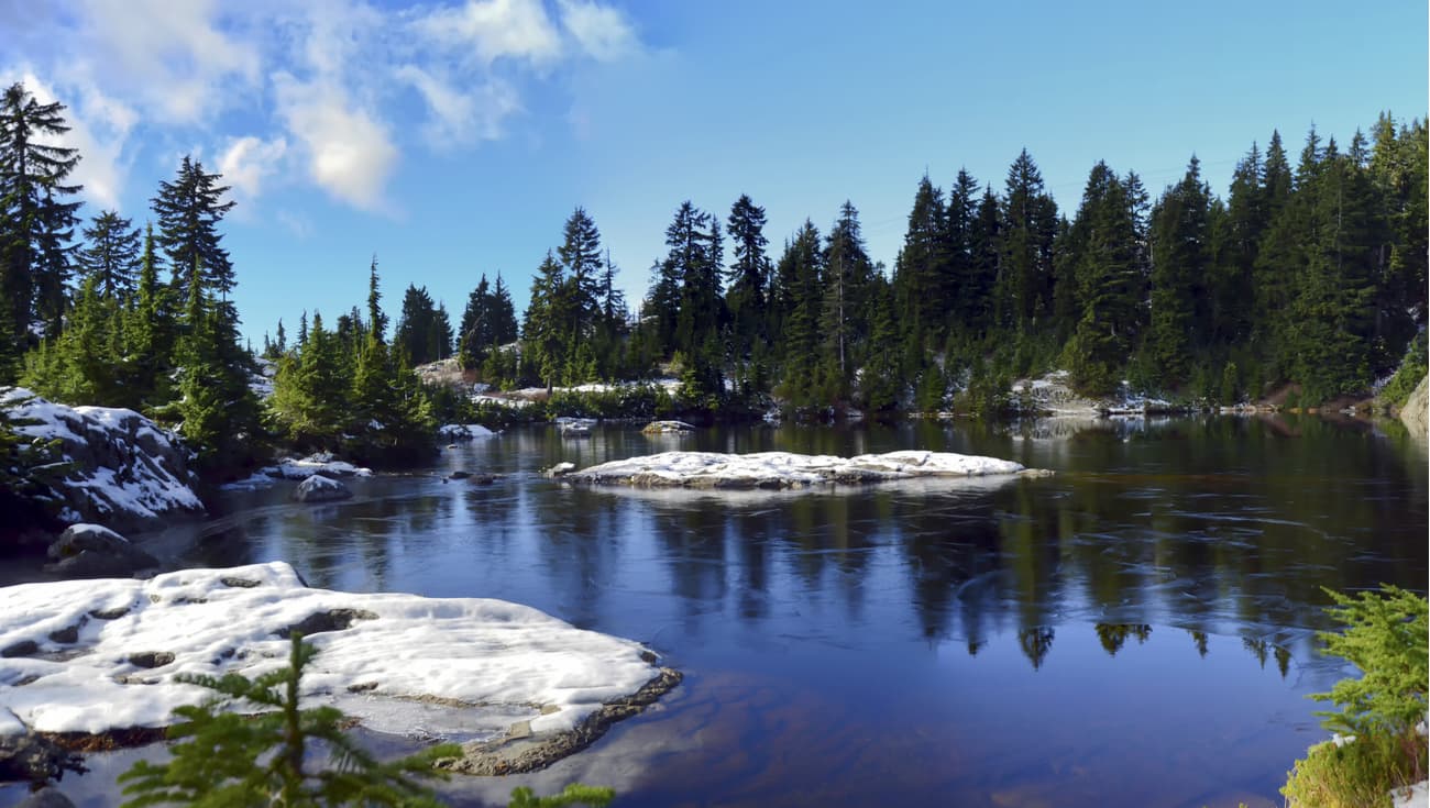 Mount Seymour Provincial Park. Mystery Lake and Mystery Peak