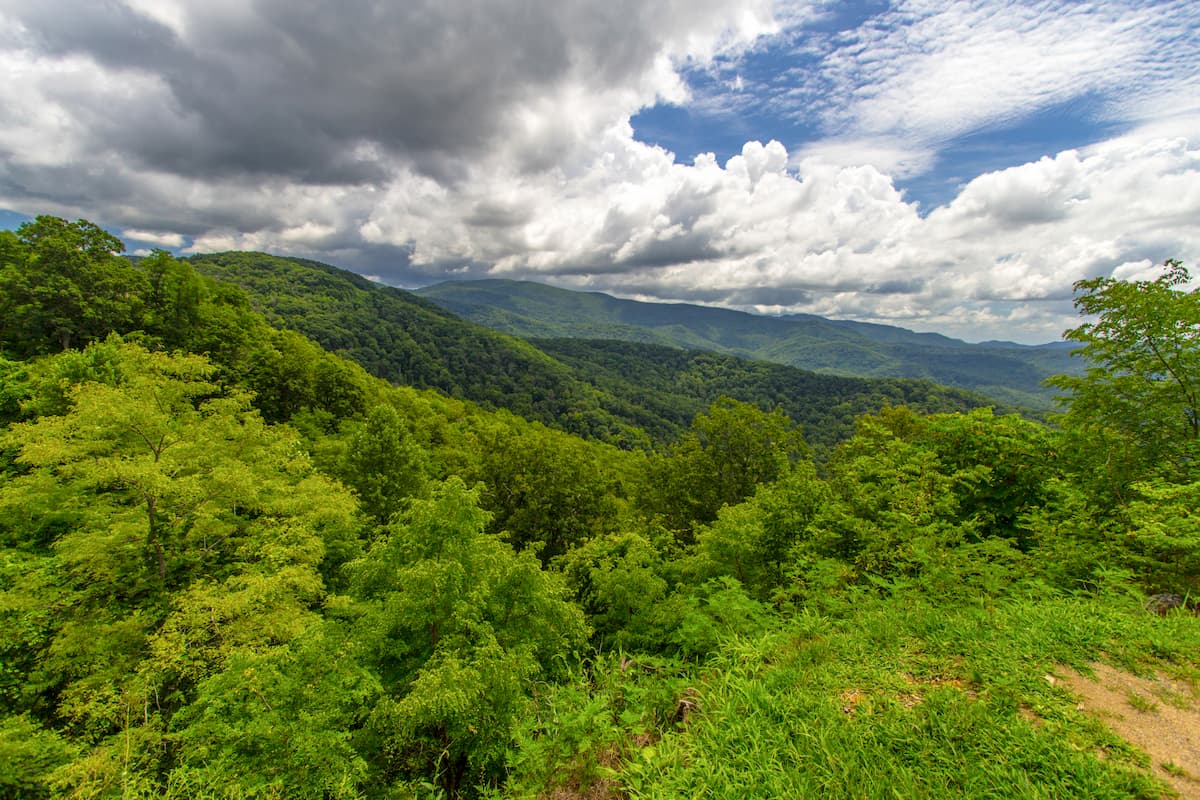 Scenic View On The Cherohala Skyway. Nantahala Forest 