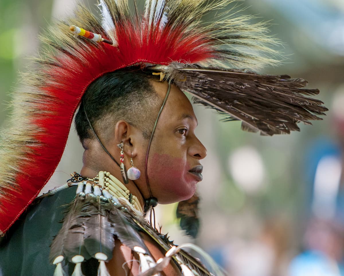 Nanticoke Native American in Traditional Costume, Millsboro, Delaware