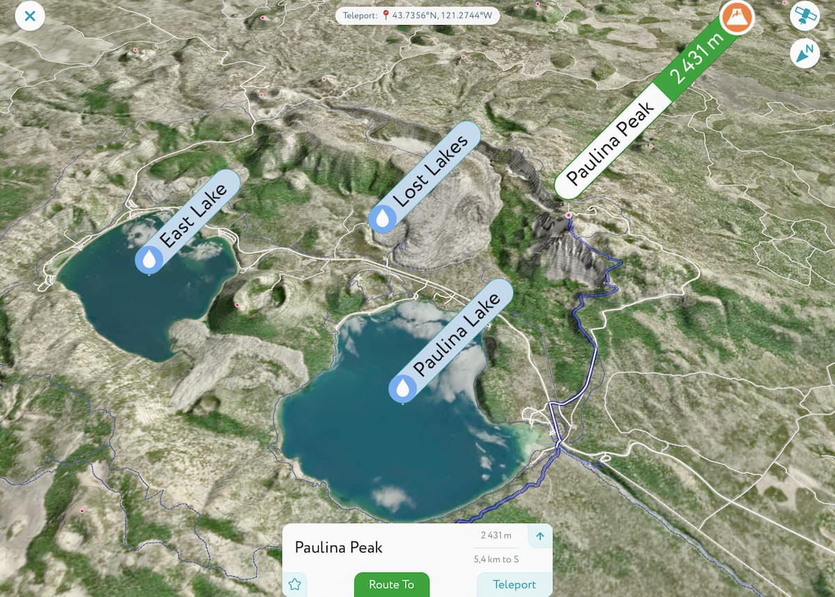 Newberry National Volcanic Monument 3Dmap 