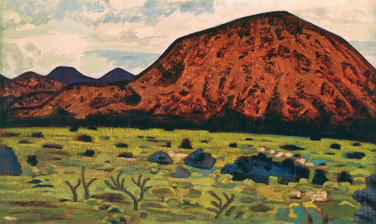 N.K. Roerich, Santa-Fe, New Mexico (Rote Sandsteinfelsen, Santa-Fe)